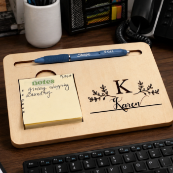 Personalized Sticky Note Desk Tray